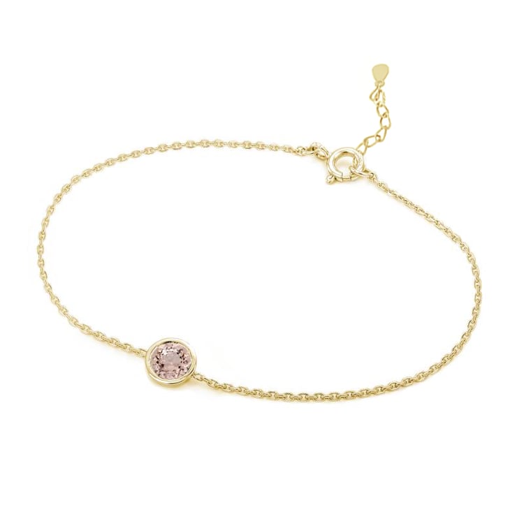 Strieborný náramok s morganitom Rollie 104953