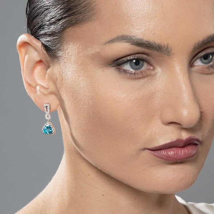 Zlaté náušnice s topásmi 106669