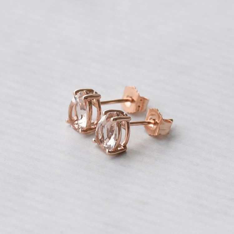 Zlaté náušnice s morganity 73158