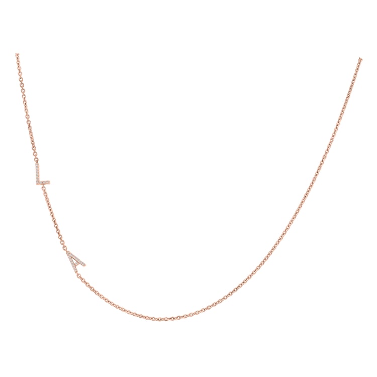 Náhrdelník s 2 písmenkami a lab-grown diamantmi Lupe 152245