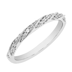 Prepletený rozvodový eternity prsteň s lab-grown diamantmi Arnulf