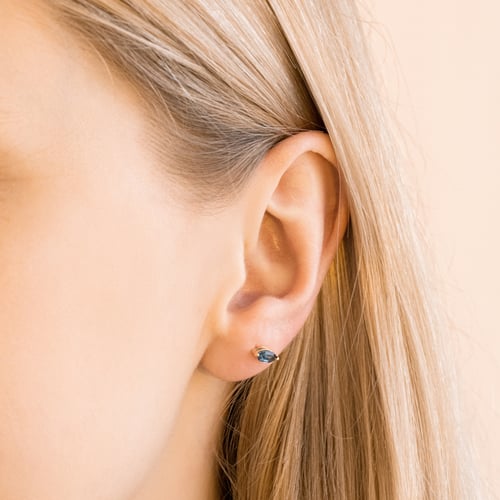 Minimalistické strieborné náušnice s topásmi Sistine