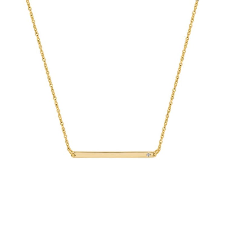 Jemný strieborný náhrdelník s diamantom Charena 103751