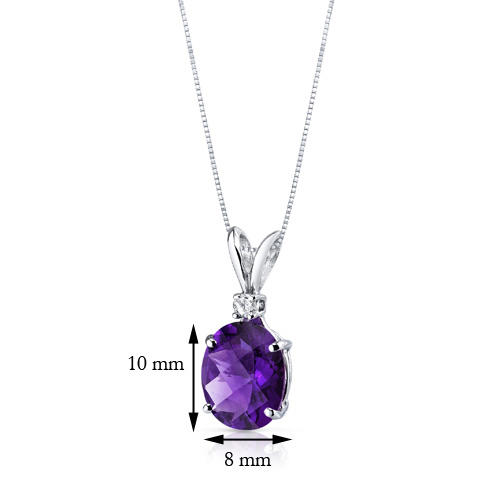 Zlatý prívesok s 2.06ct ametystom a diamantom Rayne