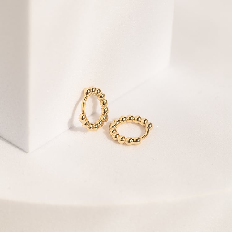 Strieborný set guličkových náušníc 143543