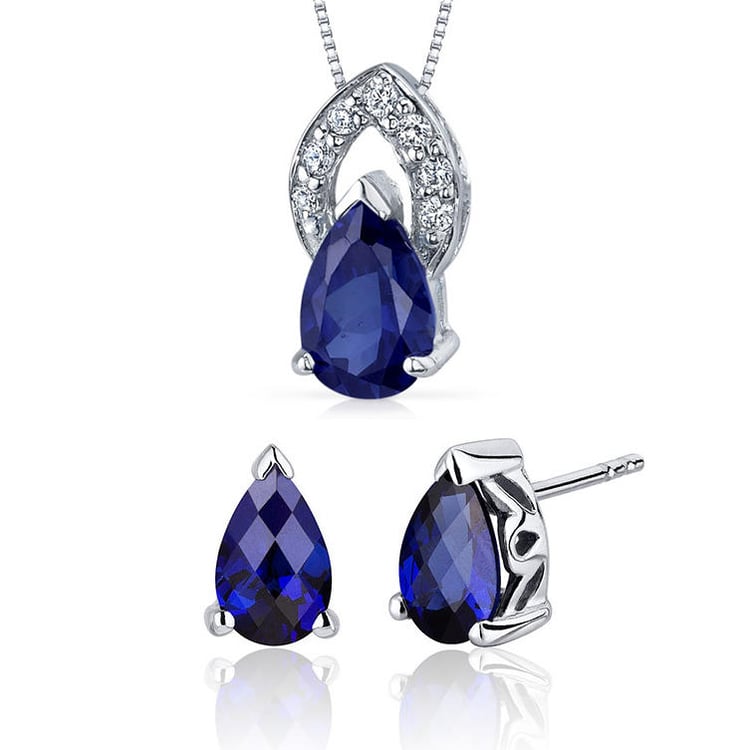 Strieborná kolekcia so zafírmi