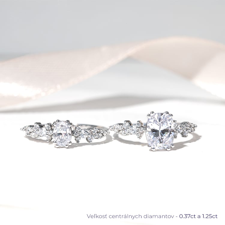 Zásnubný prsteň s oval diamantom Lane 127279