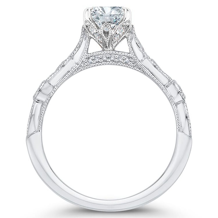 Zlatý vintage diamantový zásnubný prsteň 79356