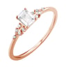 Zásnubný prsteň s emerald diamantom Sade