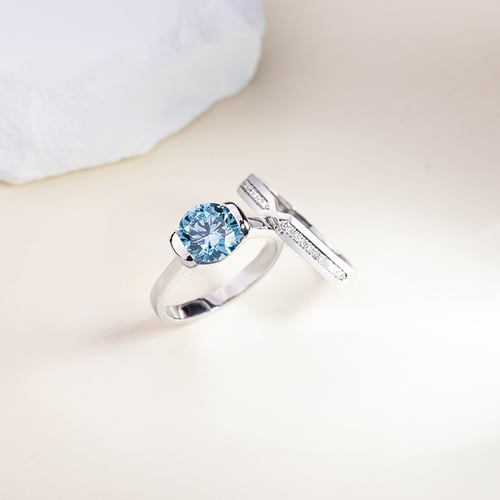 Eternity prsteň s lab-grown diamantmi a pánský komfortný prsteň Musa