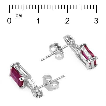 Diamantové náušnice s rubínmi 55267