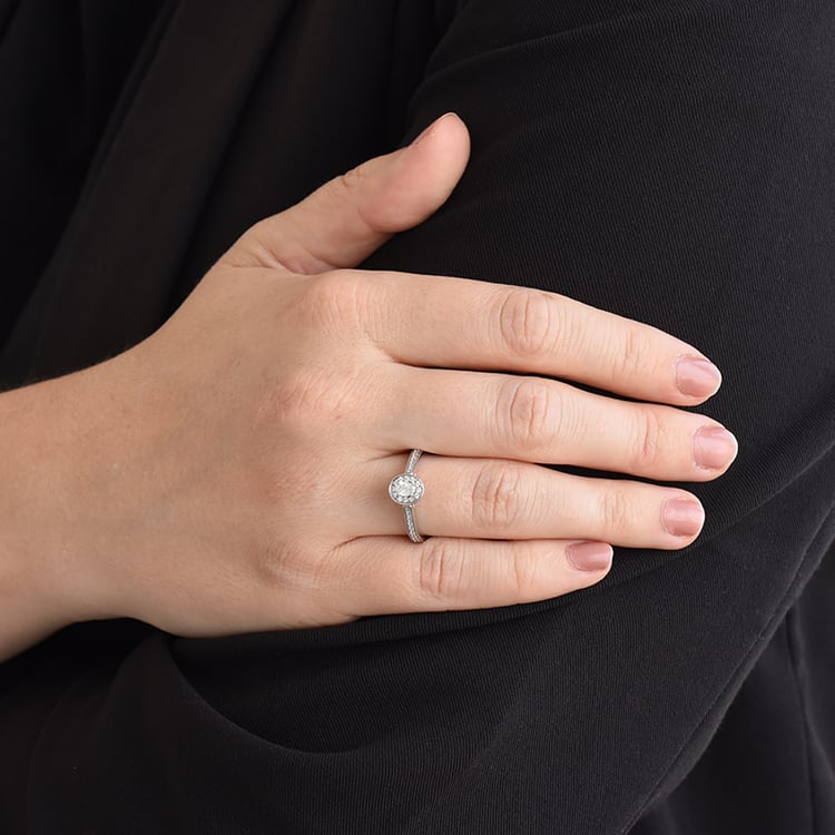 Halo prsteň s diamantmi 85729