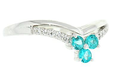 Prsteň s turmalínmi a diamantmi 53184