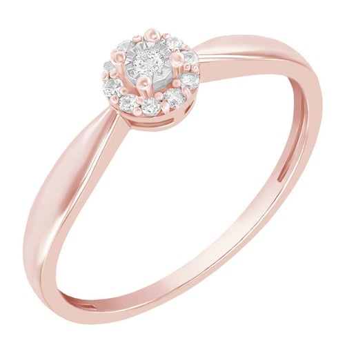Zlatý zásnubný prsteň plný diamantov Laurel