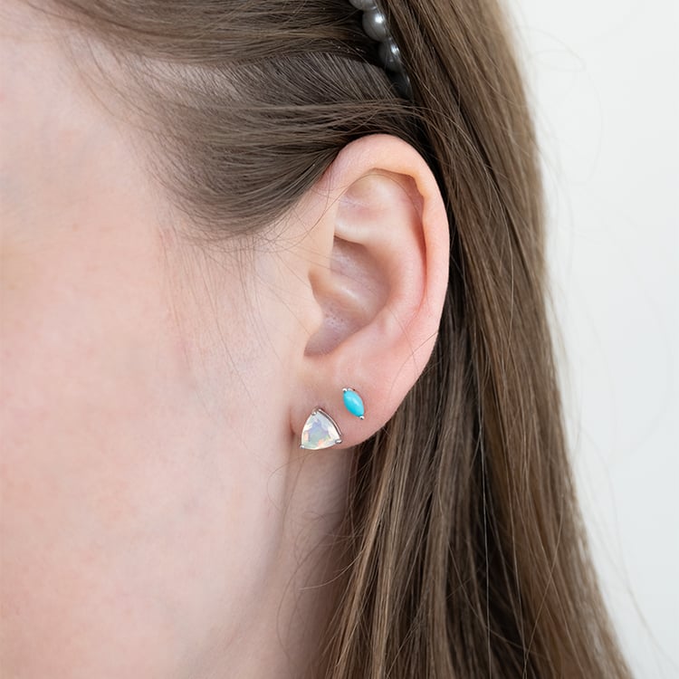 Strieborné náušnice s opálmi Magni 124192