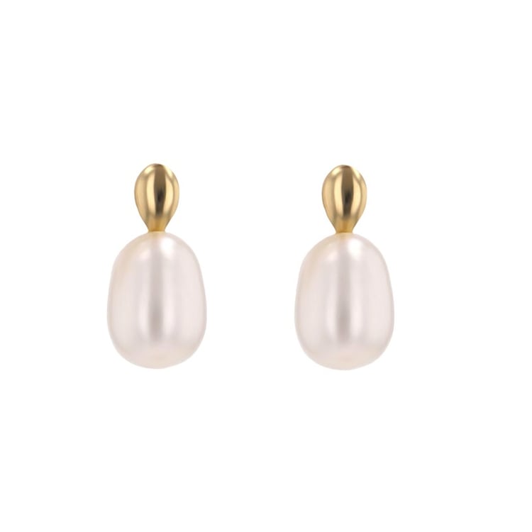 Zlaté perlové náušnice