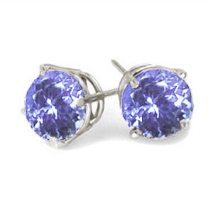 Zlaté napichovacie náušnice s 0.50ct tanzanitmi Rayne