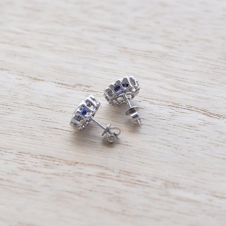 Diamantové náušnice s tanzanitmi 62110