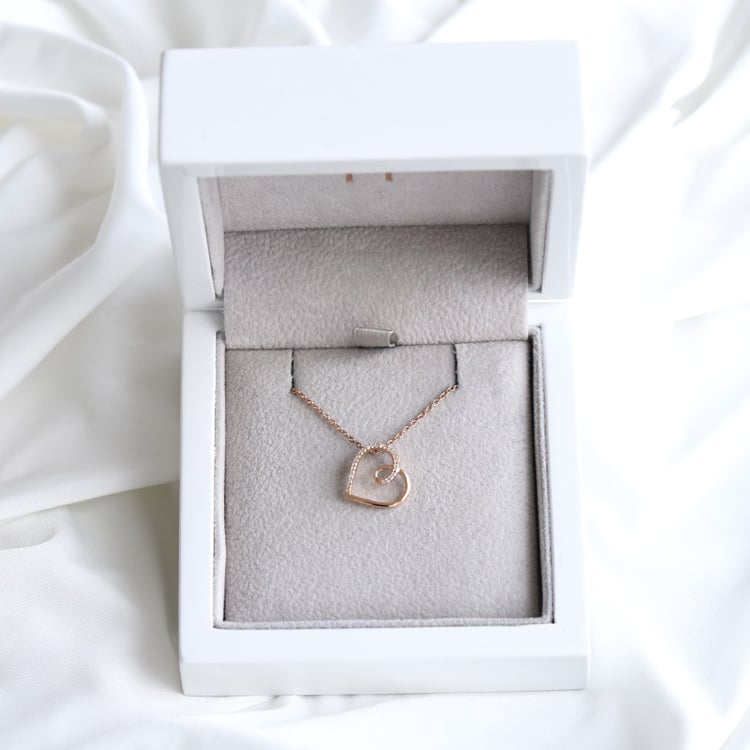 Diamantový prívesok z ružového zlata 85740