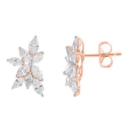 Luxusné náušnice s marquise prírodnými diamantmi Ishita