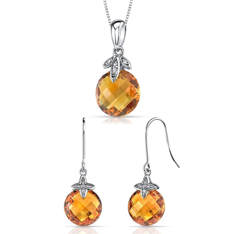 Zlatá citrínová kolekcia s diamantmi Kailee