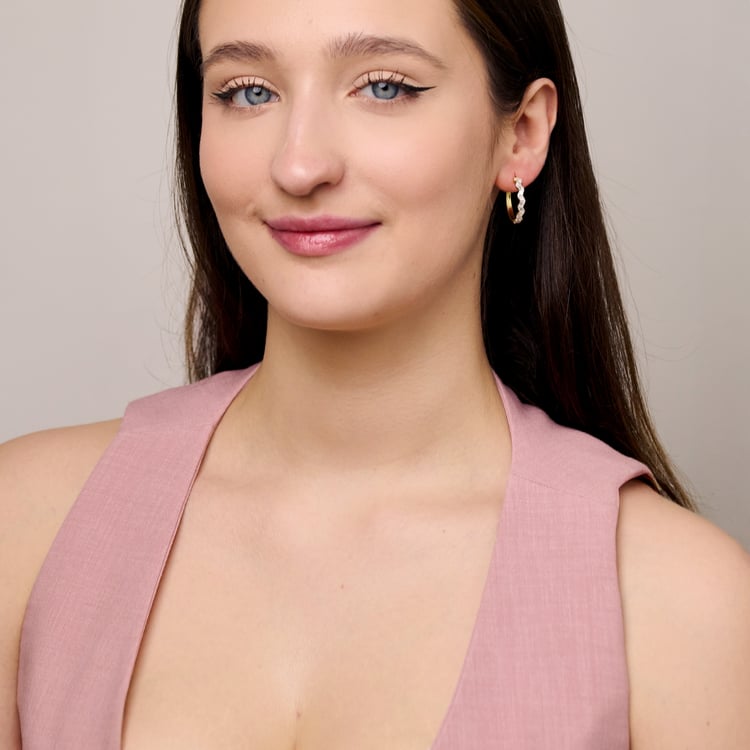 Elegantné náušnice zo zlata s lab-grown diamantmi Anila 165544