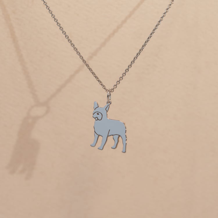 Prívesok v tvare psa s gravírom French Bulldog 98369