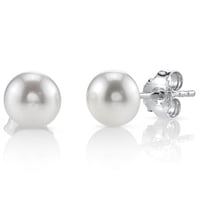 Nadčasové strieborné náušnice s perlami Dymphna