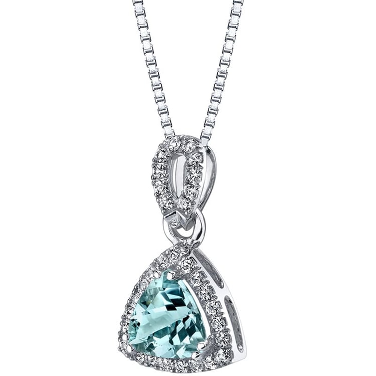 Zlatý prívesok s akvamarínom zdobený topásmi Kasper