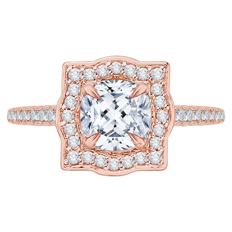 Zlatý zásnubný halo prsteň posiaty diamantmi  59890