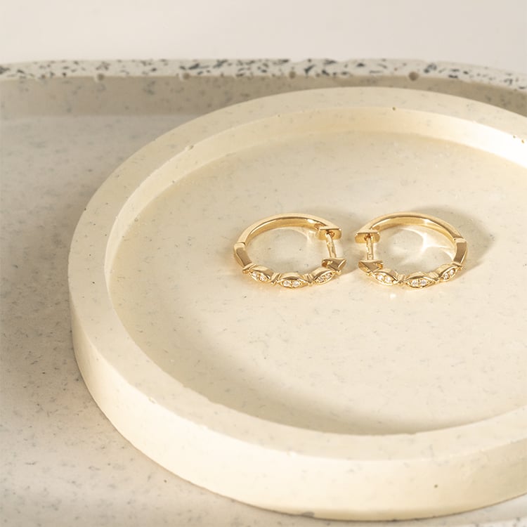 Kruhové náušnice s lab-grown diamantmi Vesell 120170