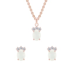 Strieborná kolekcia s topásmi a mesačným kameňom Daru