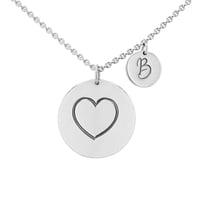 Náhrdelník so srdcom a gravírom písmena Teddie