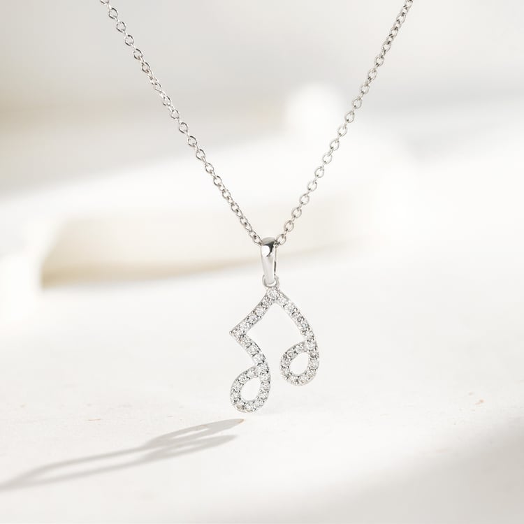 Zlatý prívesok s lab-grown diamantom v tvare noty 164907