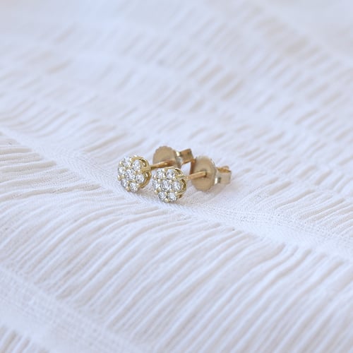 Strieborné náušnice s lab-grown diamantmi Restia