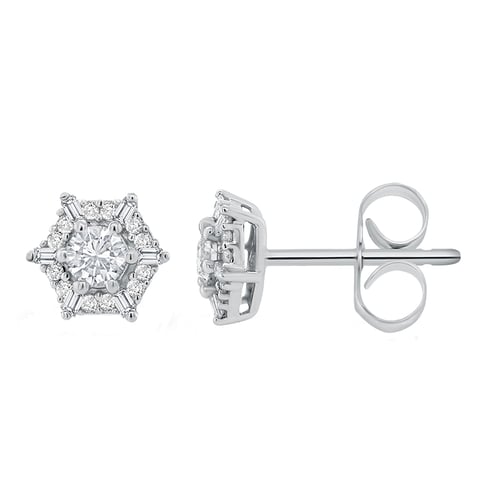 Zlatý kvetinový set šperkov s lab-grown diamantmi Sallie