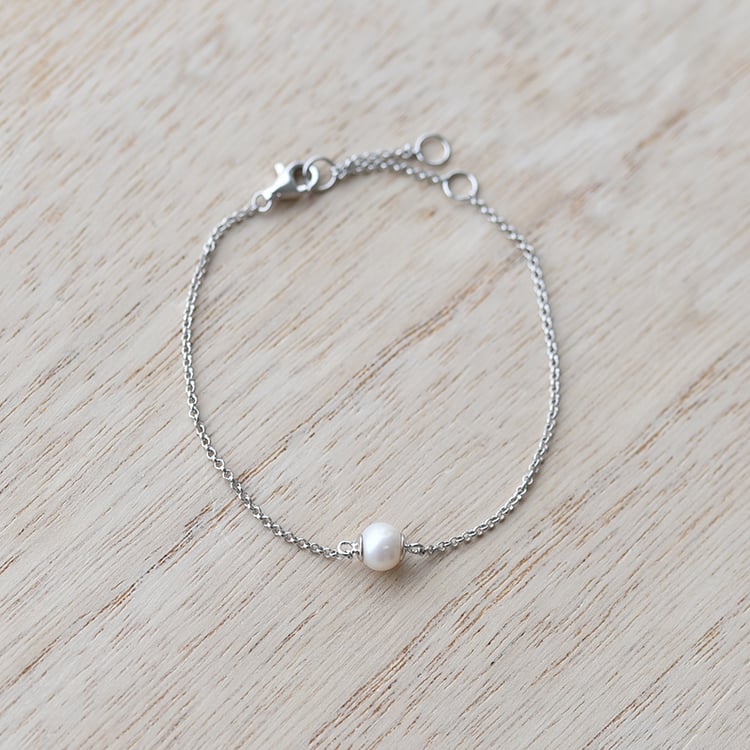 Perlový náramok zo striebra 58296