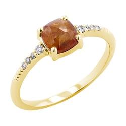 Prsteň so salt and pepper diamantom a lab-grown diamantmi Embla