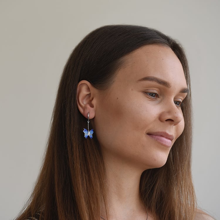 Strieborné náušnice 64003