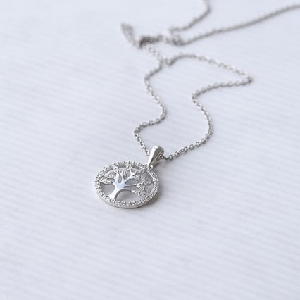 Strieborný strom života s lab-grown diamantmi Neela