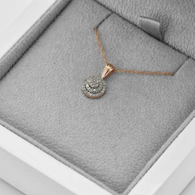 Diamantový náhrdelník z ružového zlata 42389