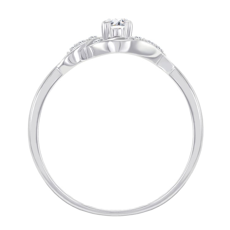 Strieborný prsteň s lab-grown diamantmi Krell 104589