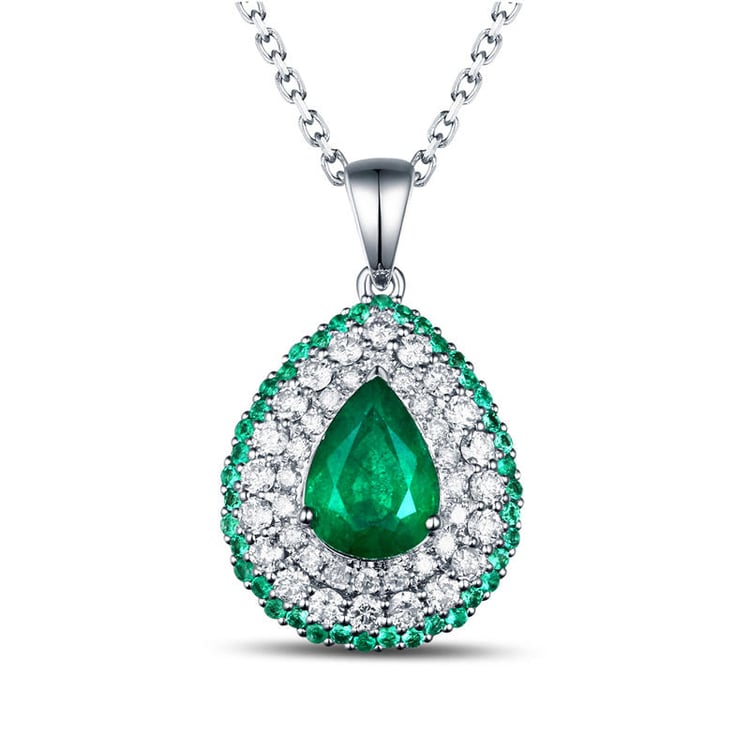 Zlatý náhrdelník plný smaragdov a diamantov Holers