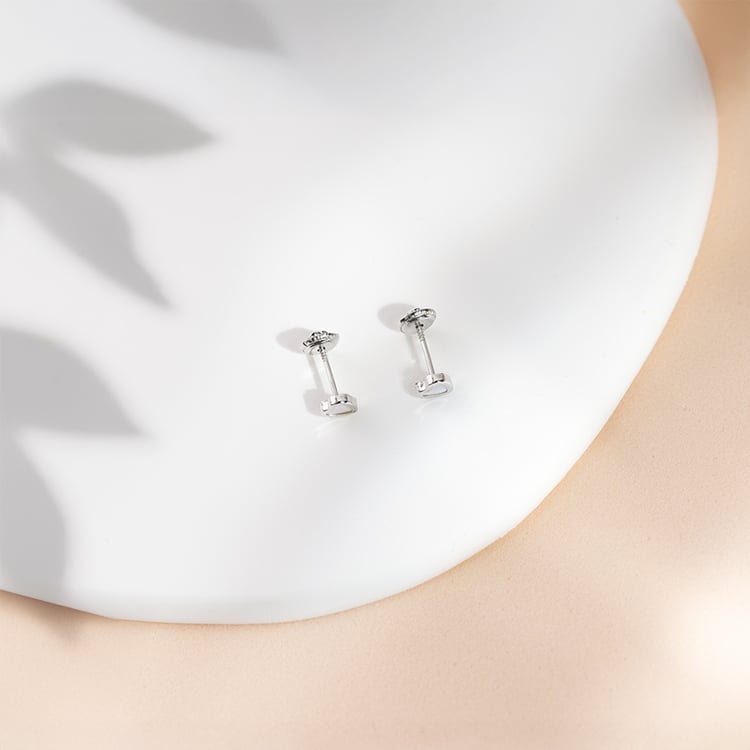 Zlaté detské náušnice srdiečka s perleťou Moana 149116