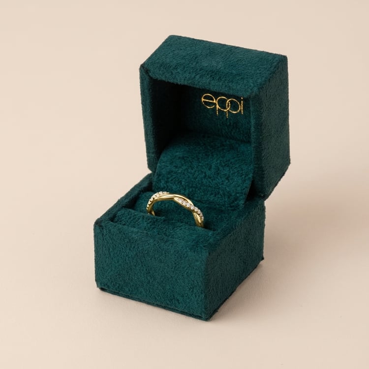 Prepletaný rozvodový prsteň s lab-grown diamantmi Indra 166479