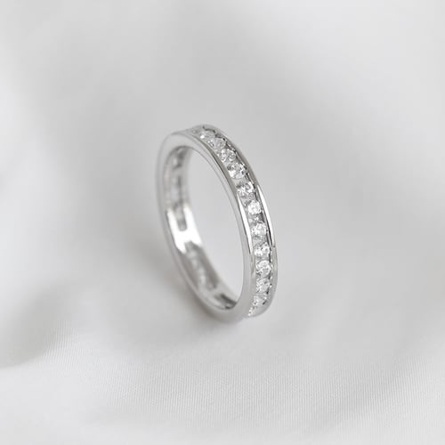 Eternity prsteň s lab-grown round diamantmi Albine