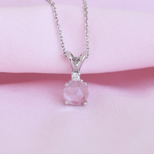 Prívesok zo zlata s ruženínom a diamantom Joonas