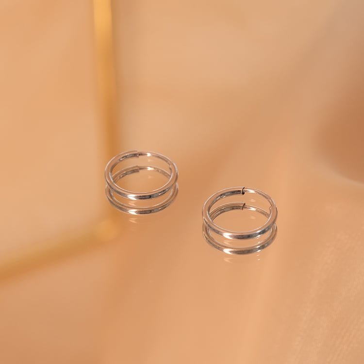 Kruhové strieborné náušnice Moric 99137