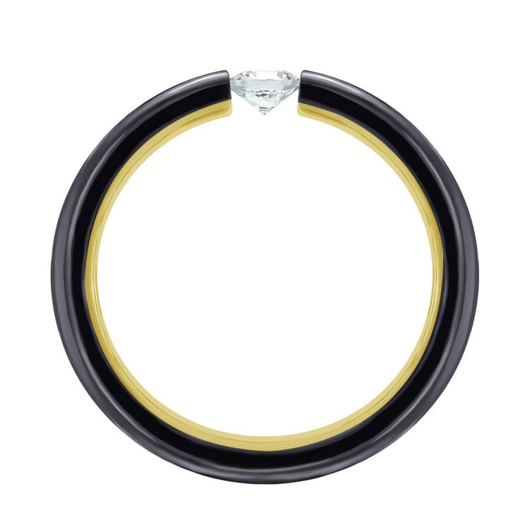 Zlatý prsteň s diamantom 63970