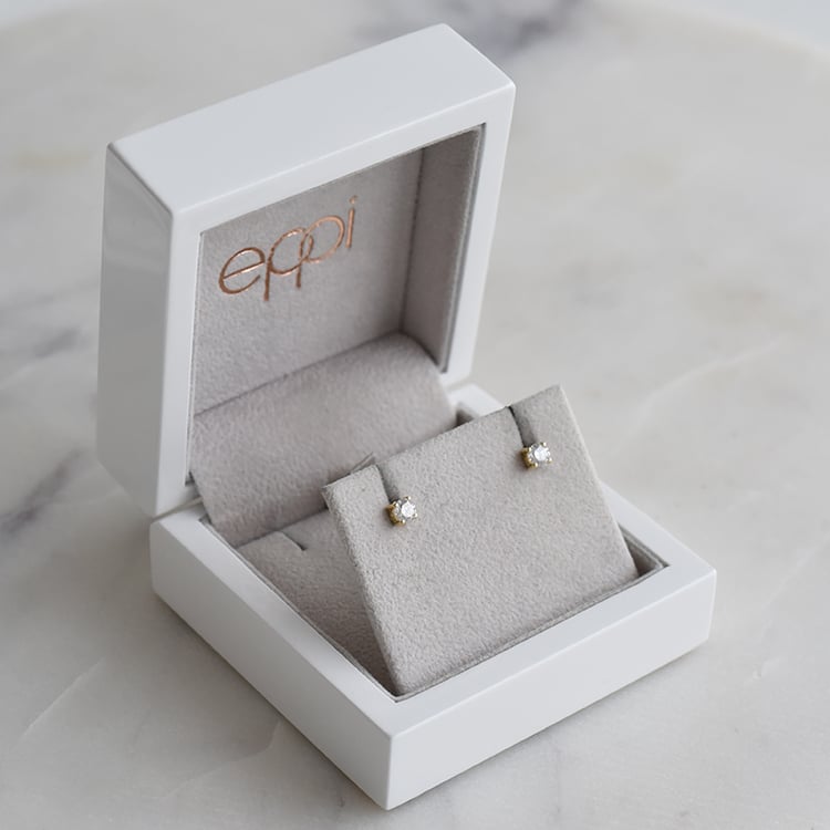 Strieborné náušnice s výberom karátovej váhy lab-grown diamantov Roth 104048